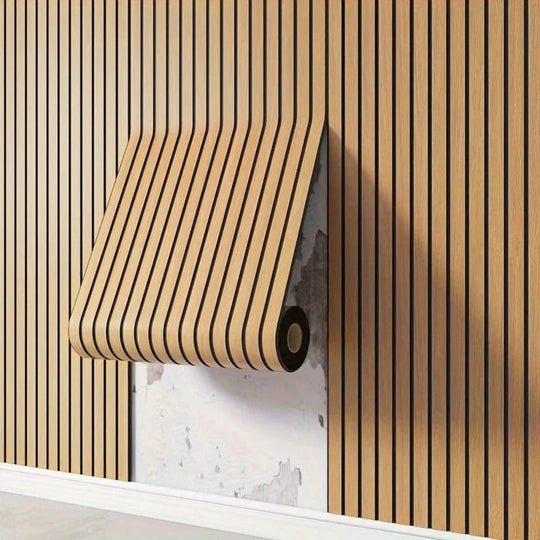 Peel and Stick 3D PVC Wall Panels with Textured Wood Grain Finish
