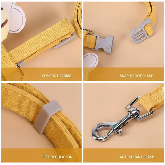 Cat Harness and Collar with Adjustable Straps