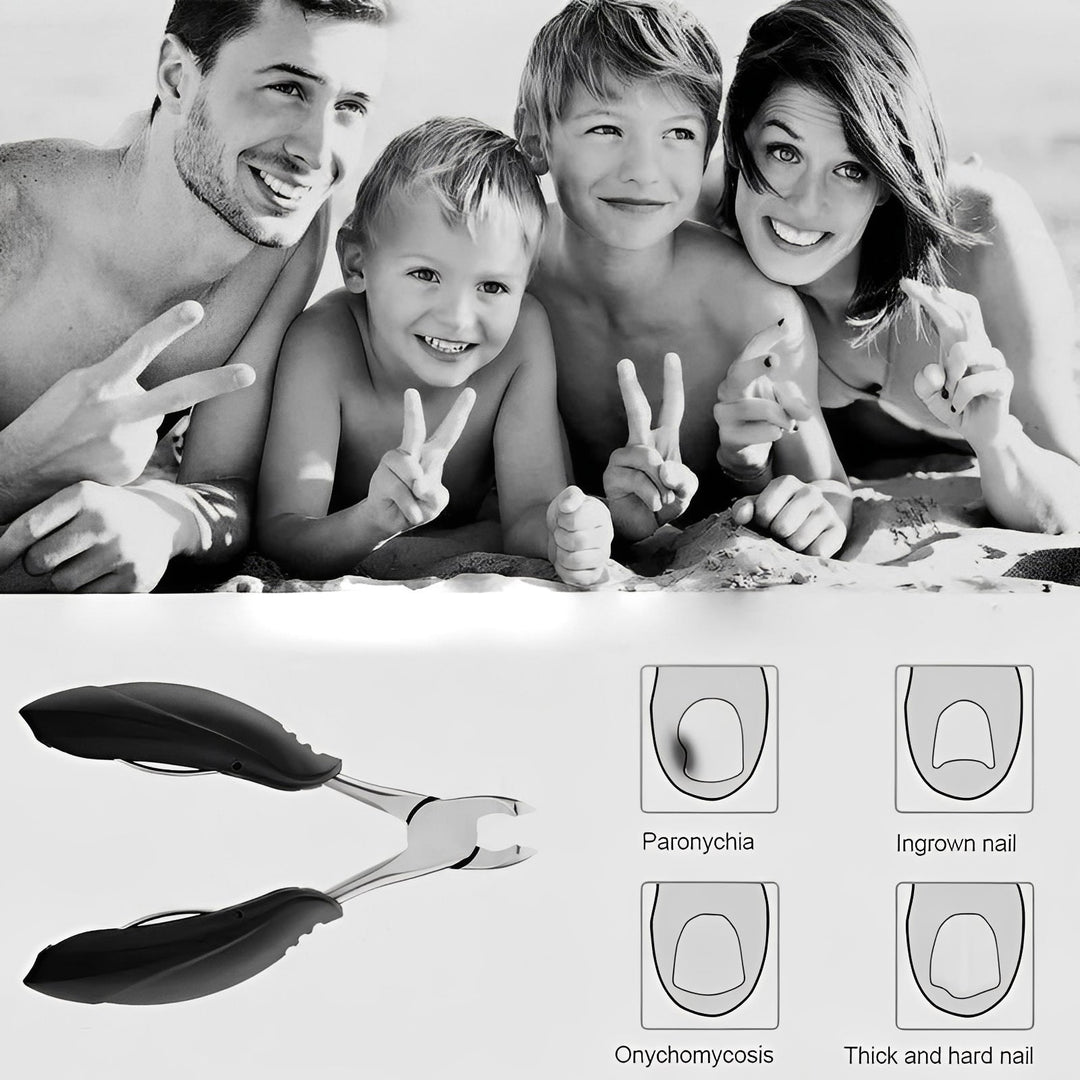Toenail Clipper for Thick Nails with Curved Blade Design