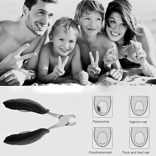 Toenail Clipper for Thick Nails with Curved Blade Design