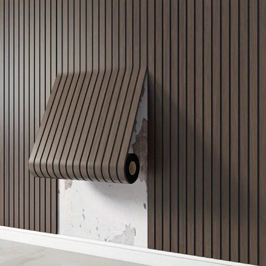 Peel and Stick 3D PVC Wall Panels with Textured Wood Grain Finish