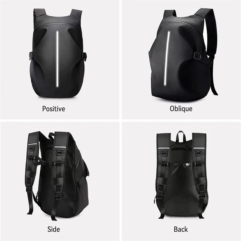 Motorcycle Helmet Backpack 40L with Laptop Pocket and Reflective Strips