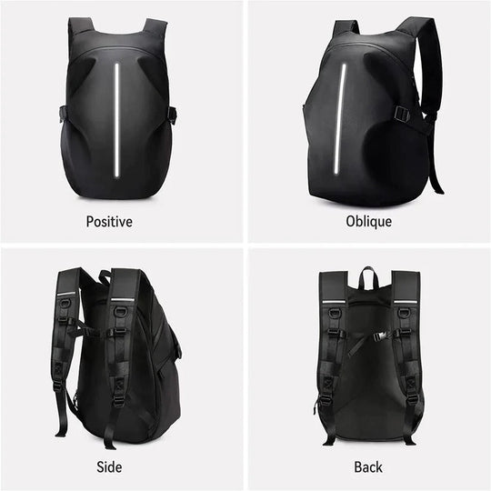 Motorcycle Helmet Backpack 40L with Laptop Pocket and Reflective Strips