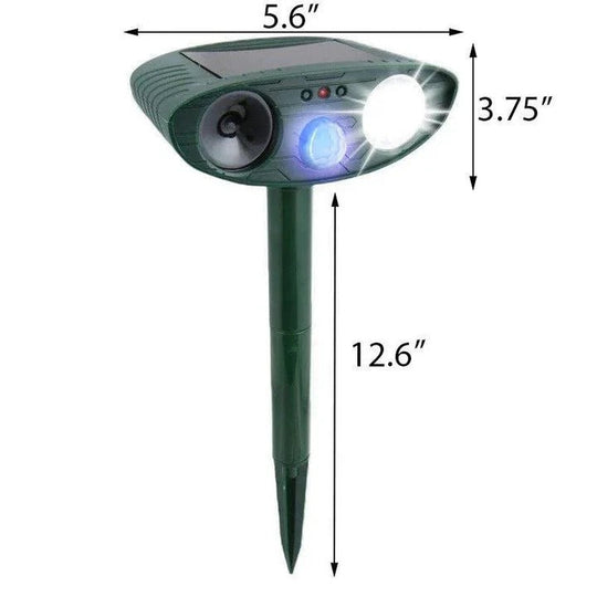 Solar Powered Ultrasonic Chipmunk Repeller for Outdoor Use