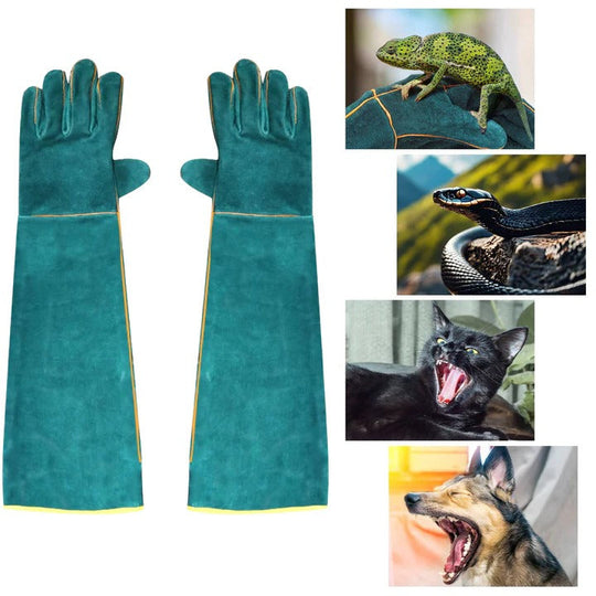 Protective Gloves with Bite Resistant Material for Animal Handling