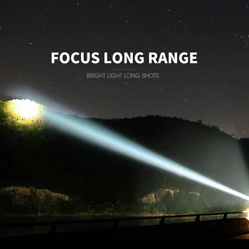USB Rechargeable Aluminium Flashlight with Battery Indicator