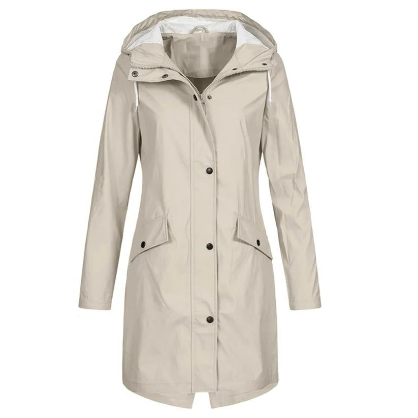 Women's Waterproof Rain Jacket with Lightweight Packable Design
