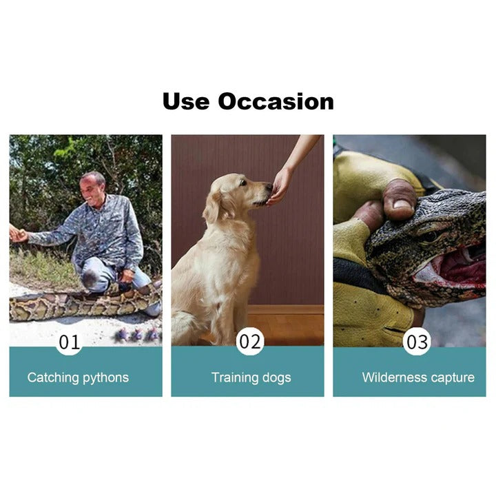Protective Gloves with Bite Resistant Material for Animal Handling