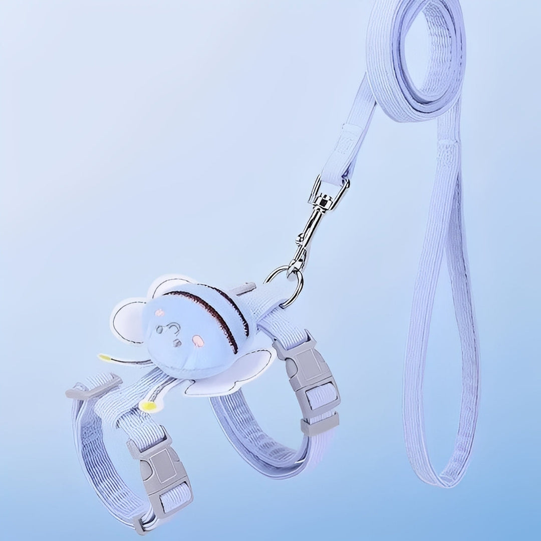 Cat Harness and Collar with Adjustable Straps