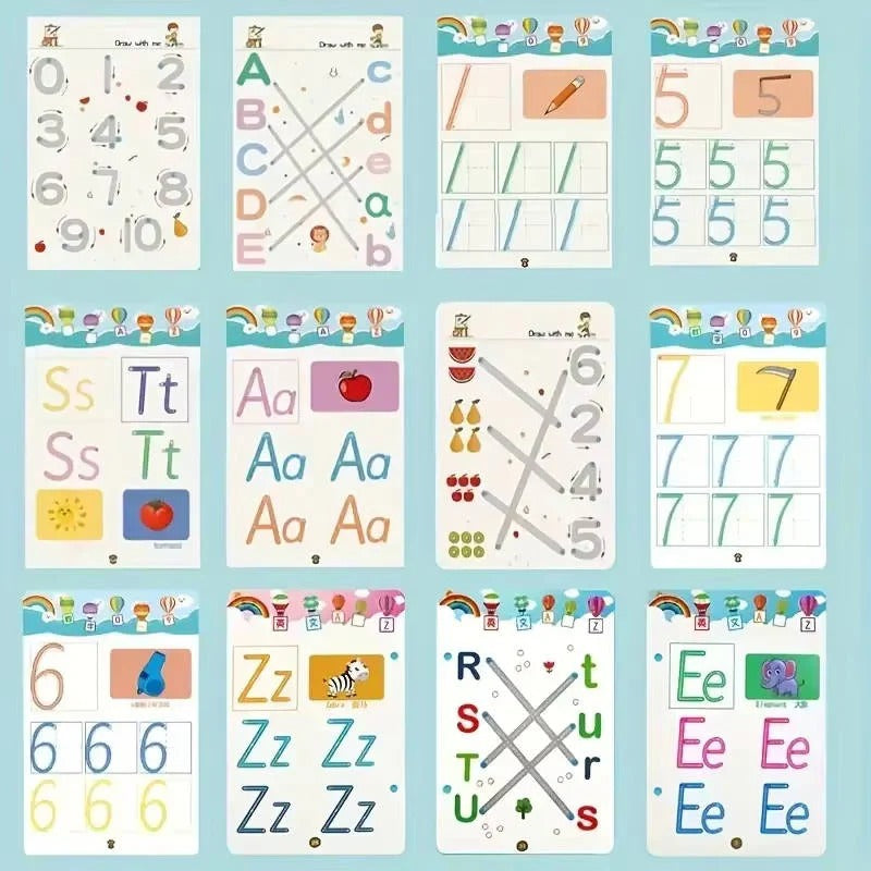 Reusable Early Learning Handwriting Practice Book for Toddlers