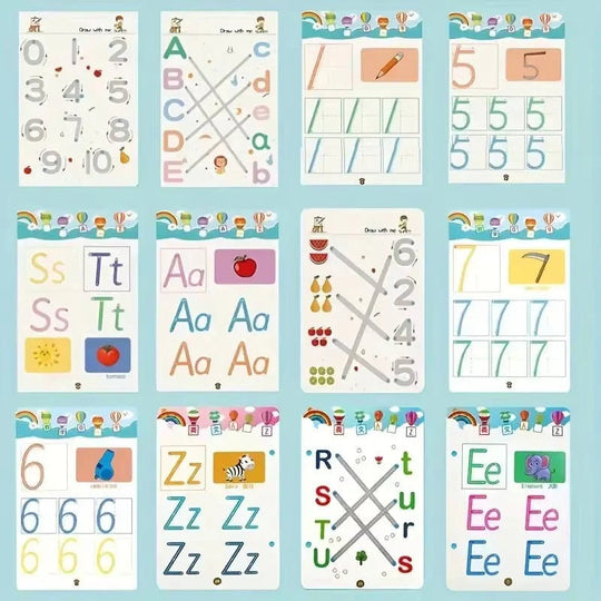 Reusable Early Learning Handwriting Practice Book for Toddlers