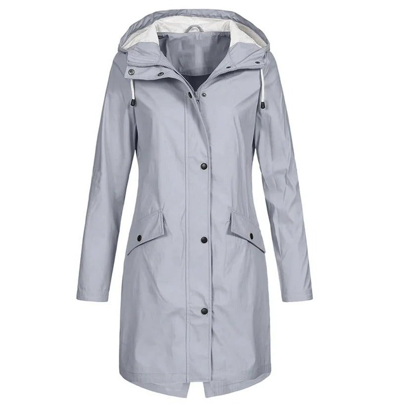 Women's Waterproof Rain Jacket with Lightweight Packable Design