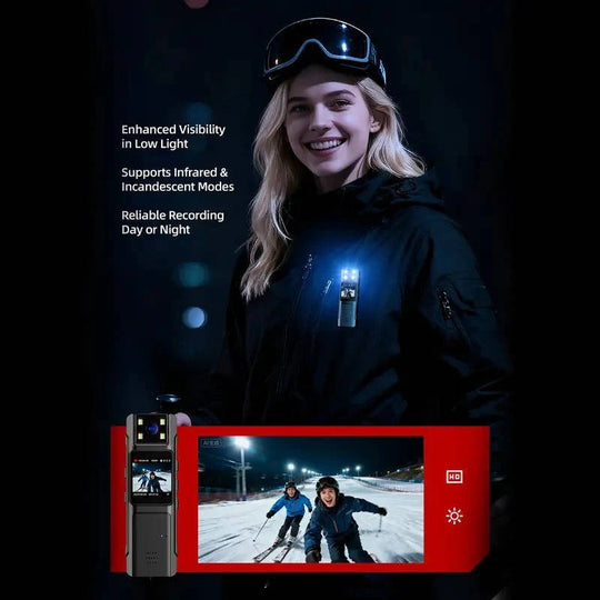 1080P Wearable Body Camera with Night Vision, Motion Detection and Wide Angle Rotatable Lens