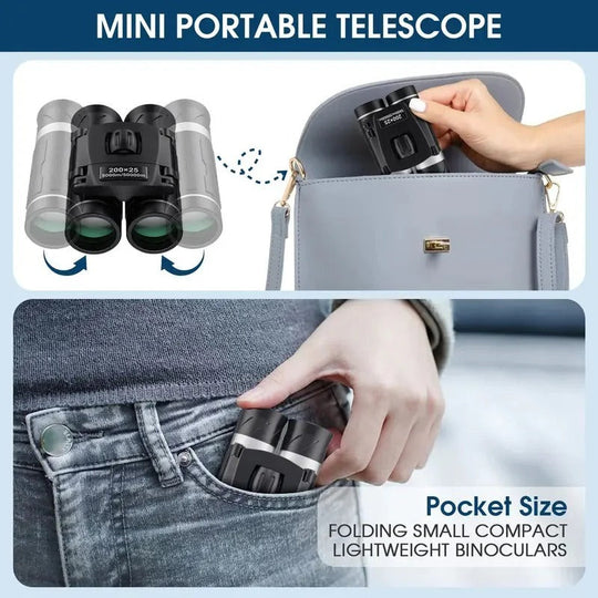 Compact Waterproof Binoculars 25mm with FMC Lens for Travel