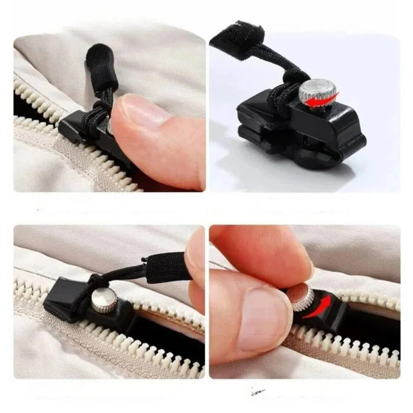 Universal Zipper Fix Kit 6 Pack, Clip-On Replacement Sliders for Broken Zippers