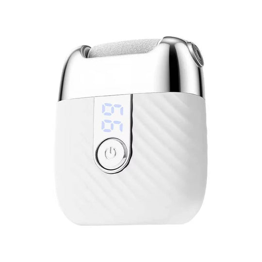 USB Rechargeable Electric Foot File with 3 Interchangeable Grinding Heads, Dual Speed and LED Light