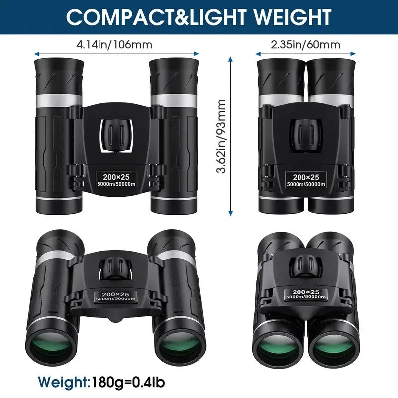 Compact Waterproof Binoculars 25mm with FMC Lens for Travel