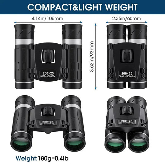 Compact Waterproof Binoculars 25mm with FMC Lens for Travel
