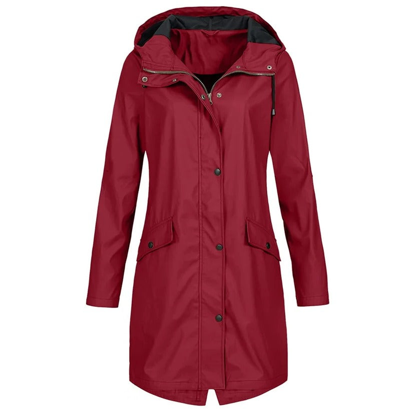 Women's Waterproof Rain Jacket with Lightweight Packable Design