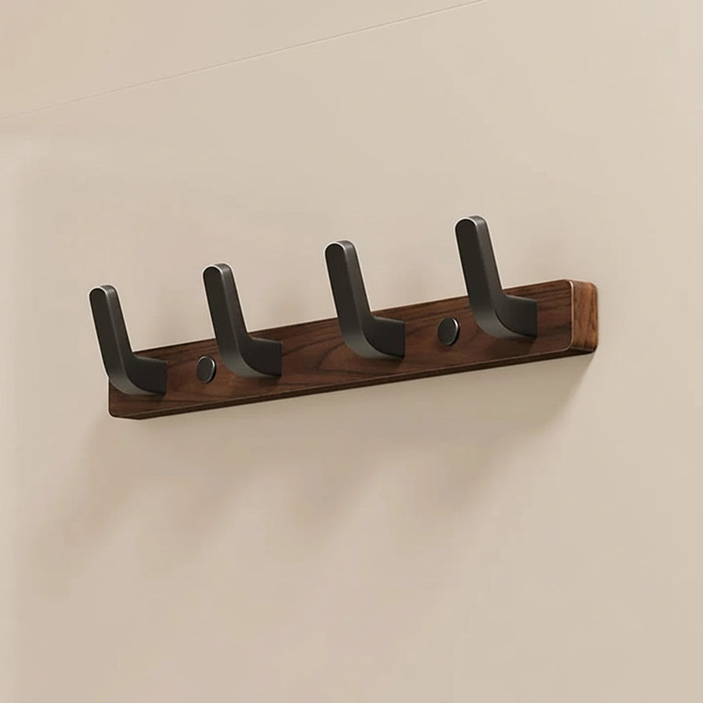 Wall Mounted Coat Hook with Wood and Metal Design