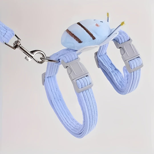 Cat Harness and Collar with Adjustable Straps