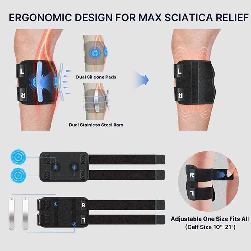 Adjustable Sciatica Support Brace with Dual Pressure Pad System