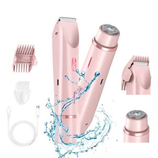 Women’s Dual Head Body Trimmer with IPX7 Waterproof Rechargeable Design