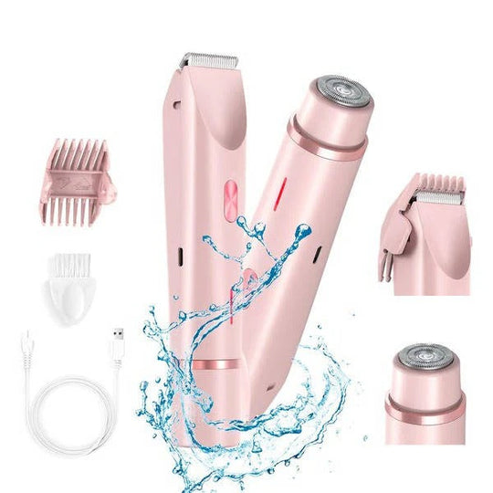 Women’s Dual Head Body Trimmer with IPX7 Waterproof Rechargeable Design