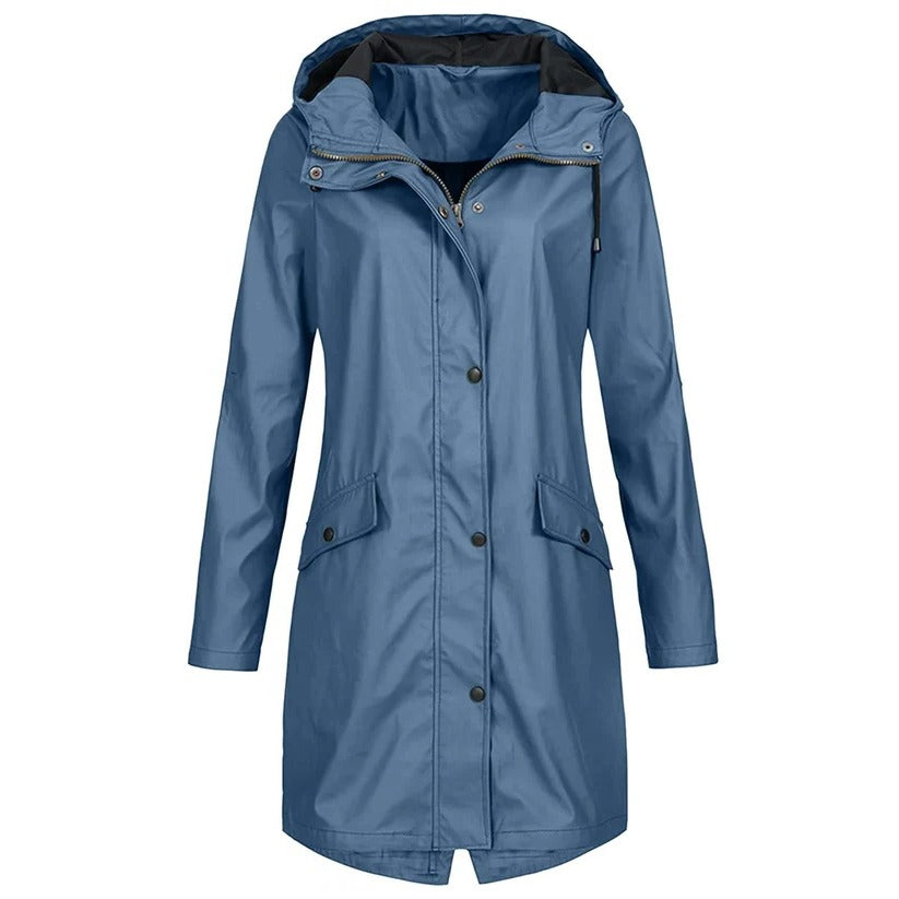Women's Waterproof Rain Jacket with Lightweight Packable Design