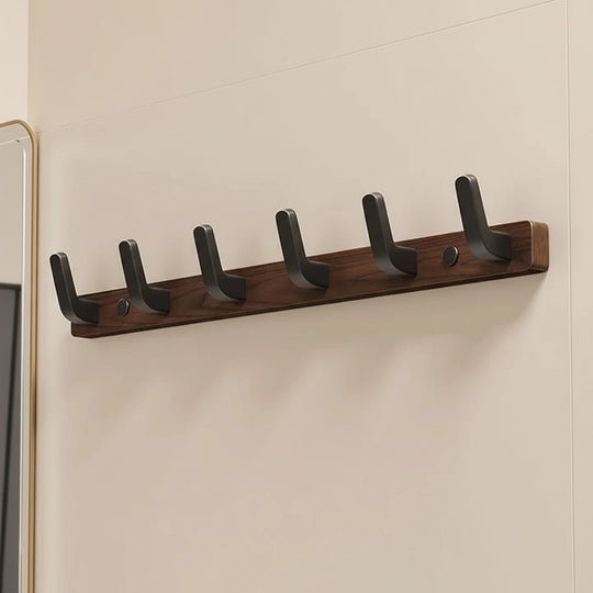 Wall Mounted Coat Hook with Wood and Metal Design