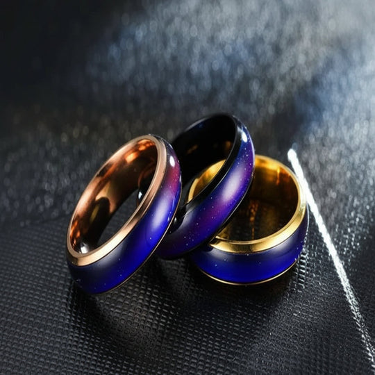 Thermochromic Mood Ring with Stainless Steel Band