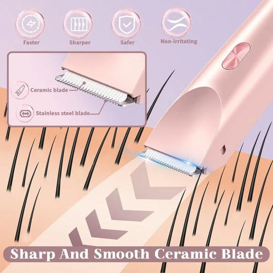 Women’s Dual Head Body Trimmer with IPX7 Waterproof Rechargeable Design
