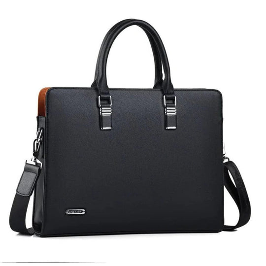 Leather Laptop Shoulder Bag for Men, Fits 14 to 15 Inch Laptops
