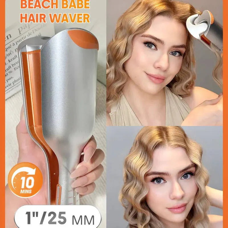 25mm Dual Barrel Hair Waver with 5 Adjustable Heat Settings