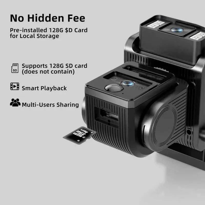 Solar Powered Wireless Security Camera with Auto Tracking, Dual Lens and Two Way Audio