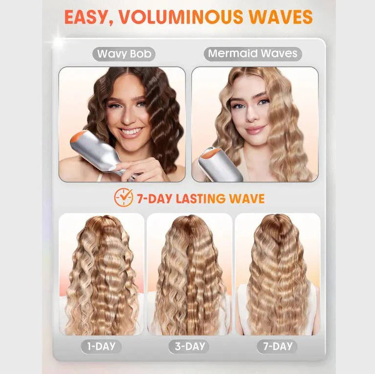 25mm Dual Barrel Hair Waver with 5 Adjustable Heat Settings