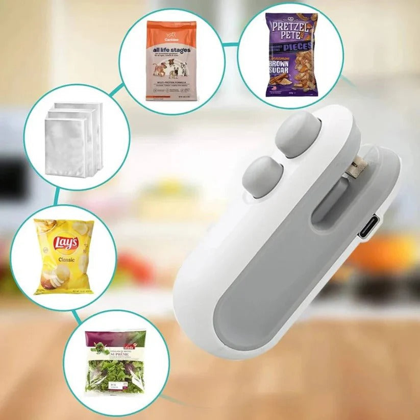 Portable Dual Function Bag Sealer and Cutter for Food Preservation Support