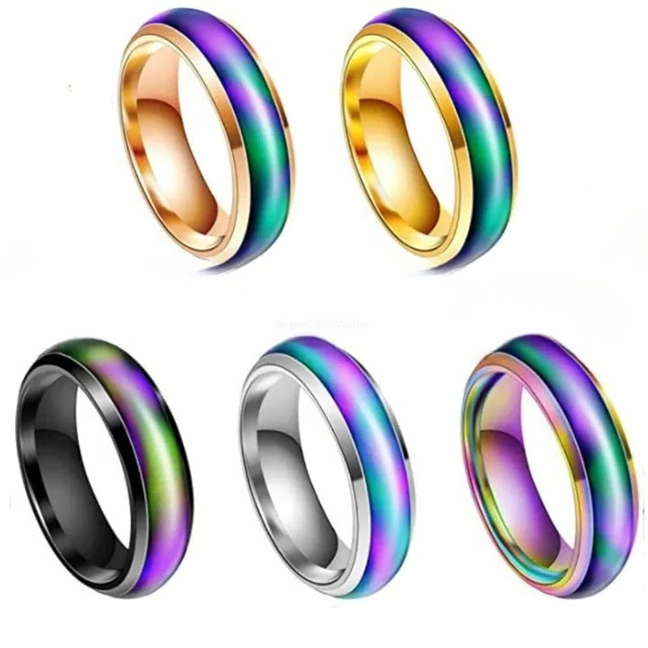 Thermochromic Mood Ring with Stainless Steel Band