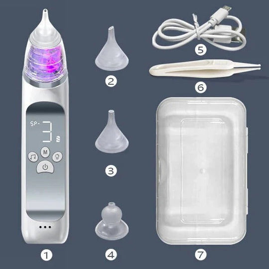 Rechargeable Electric Nasal Aspirator for Babies, 3 Suction Modes with Music