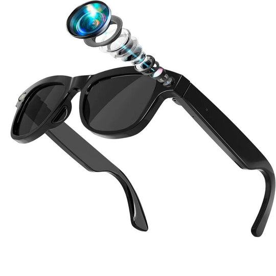 Smart Glasses with Built-In Video Camera and Bluetooth Audio