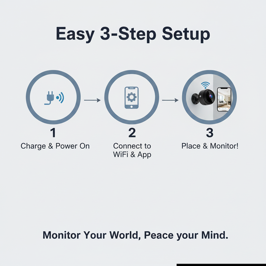 Wireless Backup Camera - Motion Sensor - Magnetic Mount