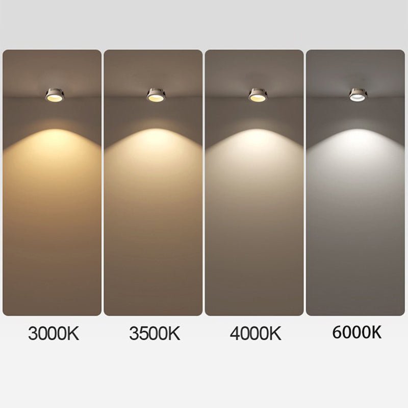 Minimalistic LED Ceiling Light - Adjustable Round Recessed Lamp