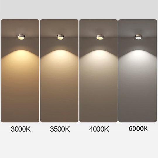 Minimalistic LED Ceiling Light - Adjustable Round Recessed Lamp