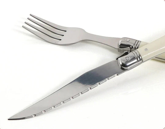 Ivory Elegance – Luxury Laguiole Cutlery Set with Timeless Style