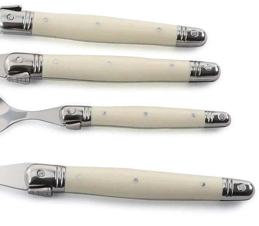 Ivory Elegance – Luxury Laguiole Cutlery Set with Timeless Style