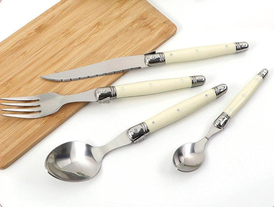 Ivory Elegance – Luxury Laguiole Cutlery Set with Timeless Style