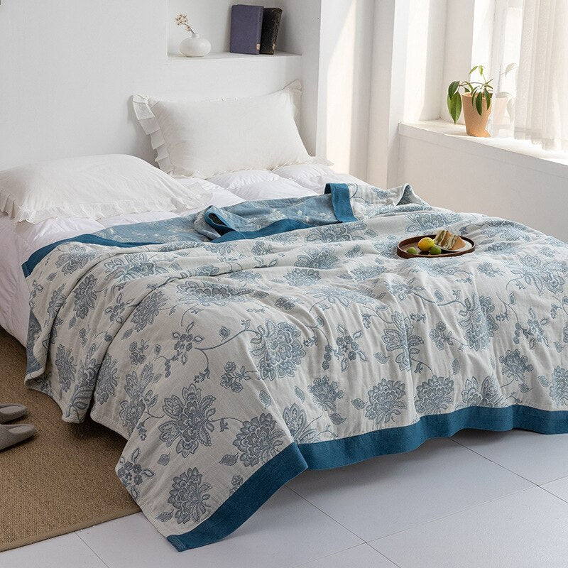 Japanese-Inspired Throw Blanket