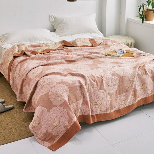 Japanese-Inspired Throw Blanket