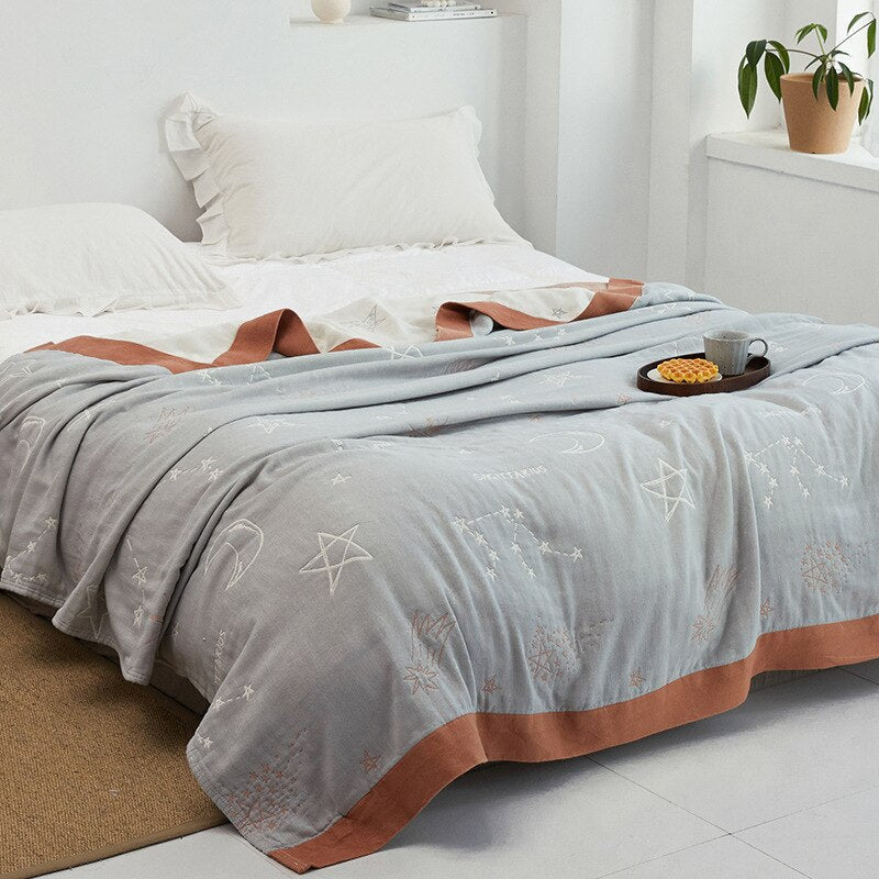 Japanese-Inspired Throw Blanket