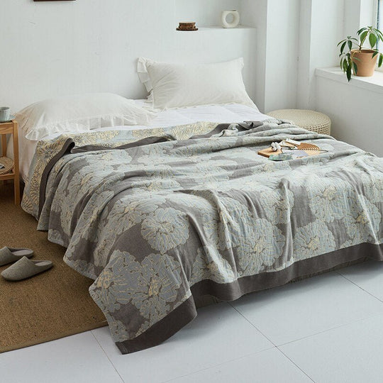 Japanese-Inspired Throw Blanket
